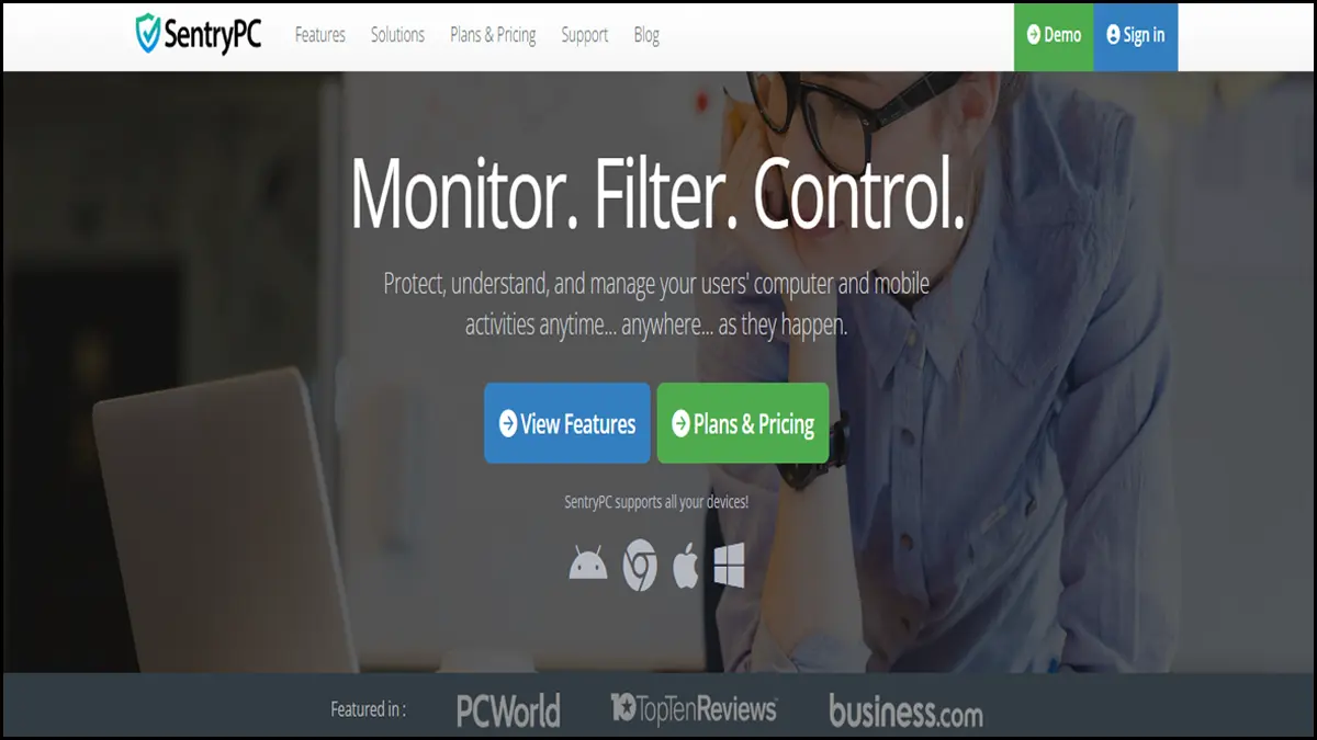برنامج مراقبة الموظفين SentryPC الفوائد والمميزات 1 Employee Monitoring Program SentryPC Benefits and Features